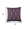 18" Purple and White Throw Pillow Cover