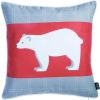 18"X18" Christmas Bear Printed Decorative Throw Pillow Cover