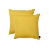 Set of Two Yellow Throw Pillow Cover