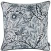 17"X 17" Grey Jacquard Artistic Leaf Decorative Throw Pillow Cover