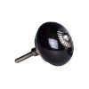 1.5" X 1.5" X 1.5" Ceramic Metal Black 8 Pack Knob