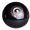 1.5" X 1.5" X 1.5" Ceramic Metal Black 8 Pack Knob