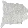 5' X 8' Gray Faux Fur Area Rug