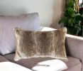 12" X 20" Brown Wool Throw Pillow