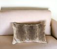 12" X 20" Brown Wool Throw Pillow