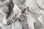 50" X 60" Gray Rabbit Fur Throw Blanket