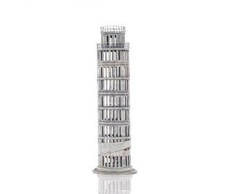 4" X 4" X 12.5" Pisa Tower Saving Box