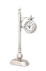 8" X 3.75" X 16.25" Brassalum. Lamp Post Clock One Sided