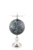 10" X 8.5" X 18" Airplane On Globe With Brass Stand