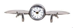 3" Novelty Nickel Metal And Glass Analog Wall Clock