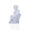 Vintage Look Off White Boy Sitting Statue