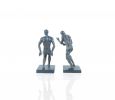 4.5" X 6" X 10.5" Gymnastic Man Bookend Set Of 2