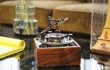 5" X 5" X 4" Sundial Compass In Wood Box  Large