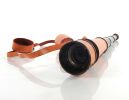 Rustic Brass And Leather Handheld Telescope