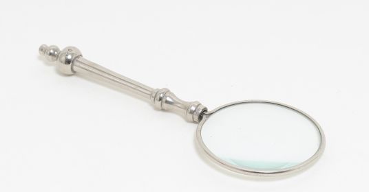 Vintage Look Stainless Stell Magnifying Glass