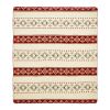 93" X 82" Red Woven Mod Acrylic Throw Blanket