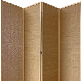 7" Light Bamboo 4 Panel Room Divider Screen