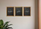 Set of Three Be Kind Be Gentle Be Humble Brown Wood Frame Wall Decor