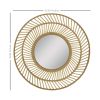 31.5 Boho Casual Woven Wicker Wall Mirror