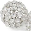 6" Silver Faux Crystal and Silver Decorative Orb Tabletop Sculpture