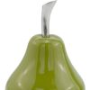 7" Green Aluminum Decorative Pear Tabletop Sculpture