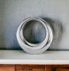 19" Silver Aluminum Ring Hoop Table Vase