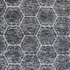 5' X 8' Grey Ivory Machine Woven Space Dyed Geometric Bohemian Indoor Area Rug