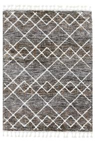 9' X 13' Brown and Ivory Trellis Area Rug