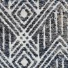 5' X 8' Grey Ivory Machine Woven Space Dyed Geometric Indoor Area Rug