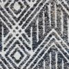 9' X 13' Grey Ivory Machine Woven Space Dyed Geometric Bohemian Indoor Area Rug