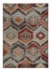 9' X 12' Red Machine Woven Honeycomb Lodge Indoor Area Rug