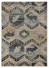 9' X 12' Blue and Beige Area Rug