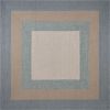 5' X 8' Ivory  Blue Polyester Rug