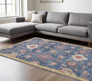 10' X 13' Blue Polypropylene Rug