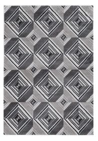 3' X 5' Grey Or Mocha Geometric Tiles Rug