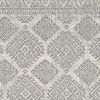 7' X 9' Ivory Or Grey Geometric Diamonds Indoor Area Rug