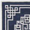 9' X 12' Blue and Ivory Wool Hand Tufted Area Rug