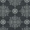 3' X 5' Charcoal Medallion Hand Tufted Area Rug