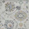 5' X 7' Ivory Hand Tufted Space Dyed Floral Traditional Indoor Area Rug