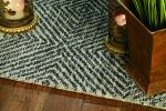 5' X 7' Grey Black Hand Tufted Space Dyed Geometric Indoor Area Rug