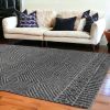 108 X 156 Grey Or  Black Wool Rug