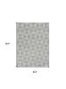 5' X 7' Ivory Geometric Pattern Wool Indoor Area Rug