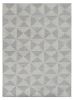 5' X 7' Ivory Geometric Pattern Wool Indoor Area Rug