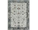 3' X 5' Gray and Ivory Floral Distressed Area Rug