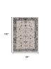 8' X 11' Gray and Ivory Area Rug