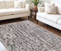 8' X 11' Grey Machine Woven Abstract Indoor Area Rug