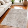 5' X 8' Natural Abstract Transitional Indoor Area Rug