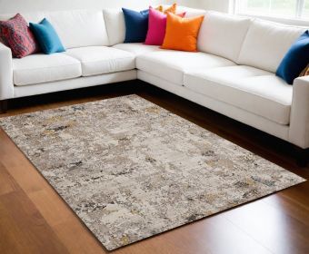 94 X 130 Silver Polyester Rug