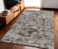 5' X 8' Grey Abstract Transitional Indoor Area Rug