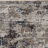 8' X 11' Grey Machine Woven Abstract Splatter Indoor Area Rug